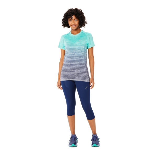 Asics Seamless Camiseta - Aurora Green/Blue Expanse