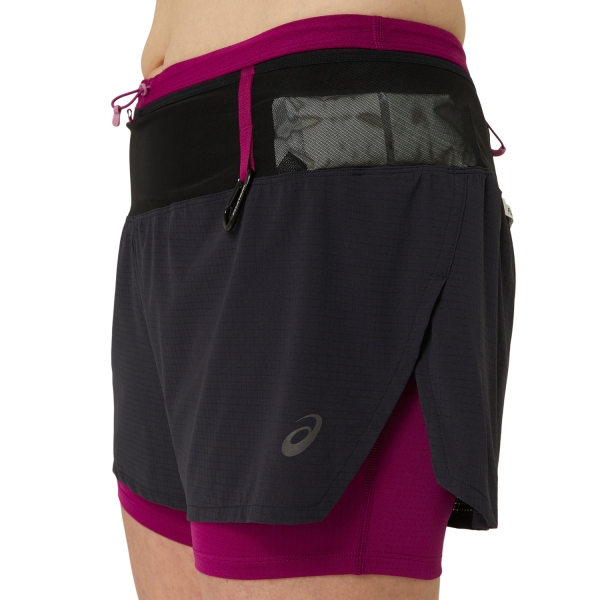 Asics Fujitrail 2 in 1 3in Shorts - Performance Black/Blackberry