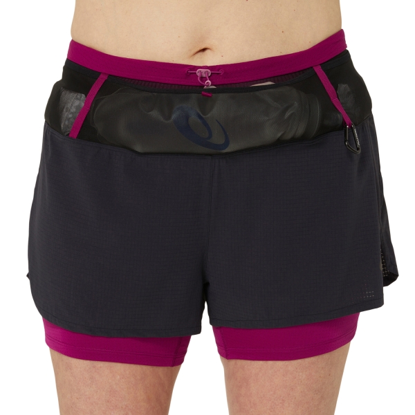 Asics Fujitrail 2 in 1 3in Shorts - Performance Black/Blackberry