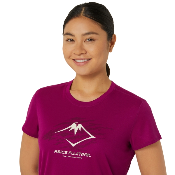 Asics Fujitrail Logo Camiseta - Blackberry
