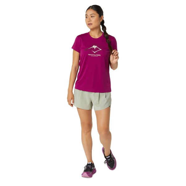 Asics Fujitrail Logo T-Shirt - Blackberry