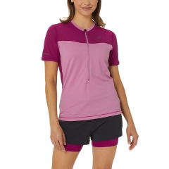 Asics Fujitrail Logo Camiseta - Soft Berry/Blackberry