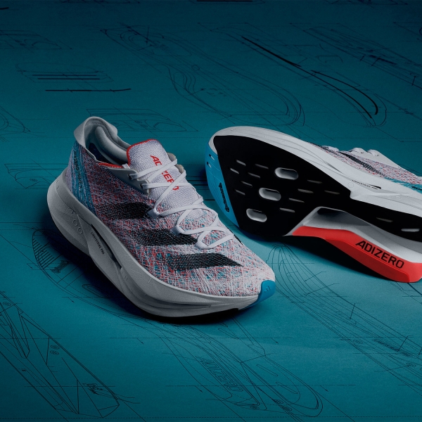 adidas adizero Prime X 2 STRUNG - Cloud White/Coral Black/Lucid Cyan