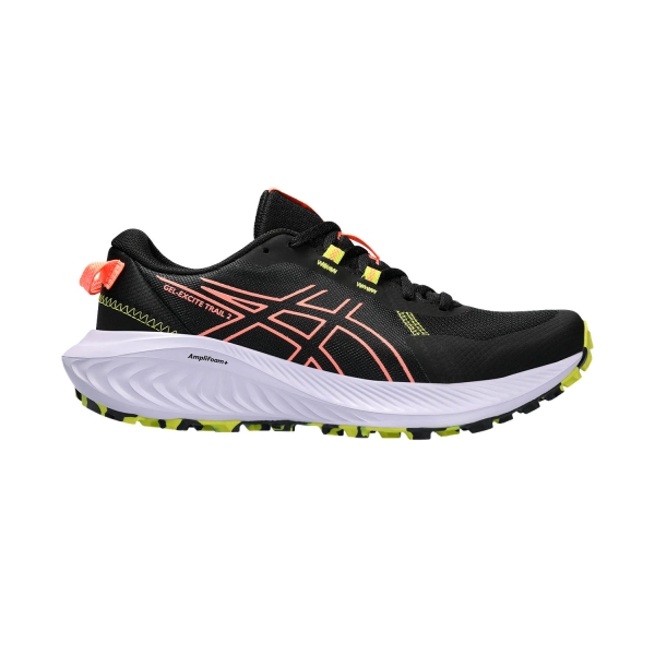 Women's Trail Running Shoes Asics Gel Excite Trail 2  Black/Sun Coral 1012B412002