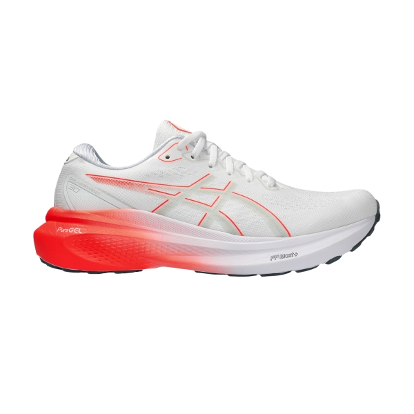 Men's Structured Running Shoes Asics Gel Kayano 30  White/Sunrise Red 1011B548102