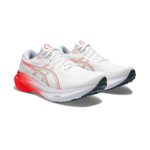 Asics Gel Kayano 30 - White/Sunrise Red