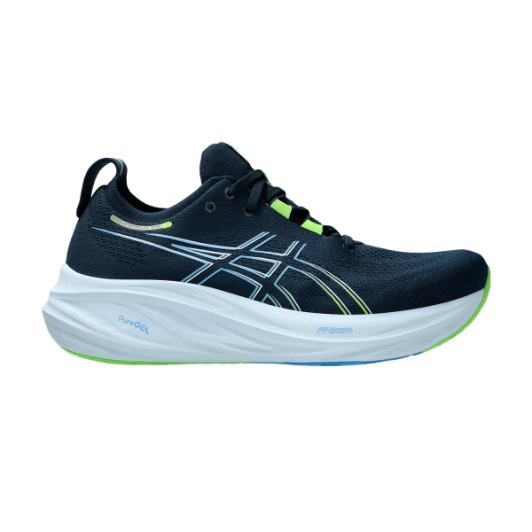 Men's Neutral Running Shoes Asics Gel Nimbus 26  French Blue/Electric Lime 1011B794400