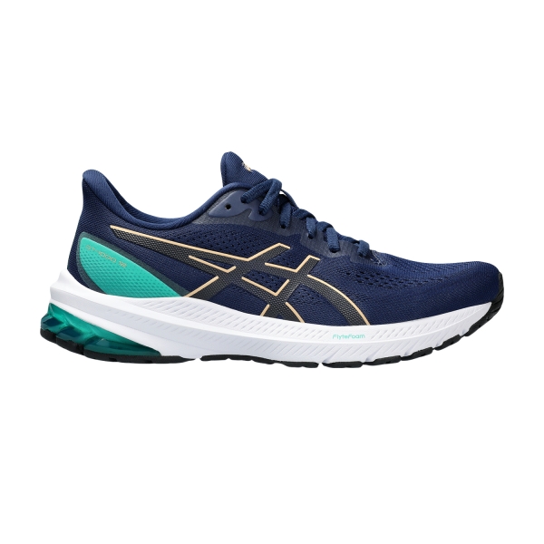 Woman's Structured Running Shoes Asics GT 1000 12  Blue Expanse/Champagne 1012B450404