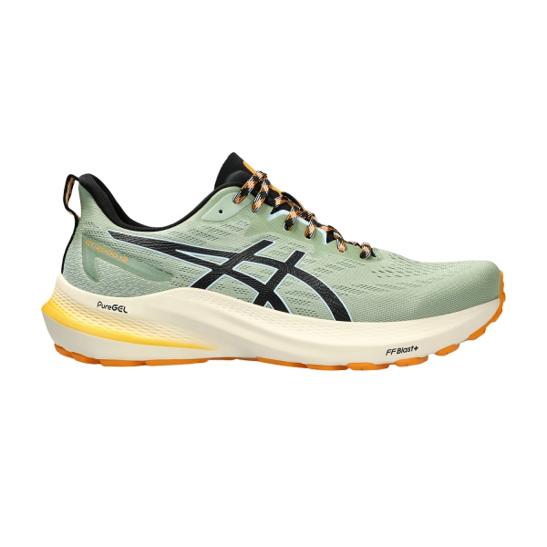 Men's Structured Running Shoes Asics GT 2000 12 TR  Nature Bathing/Fellow Yellow 1011B775250