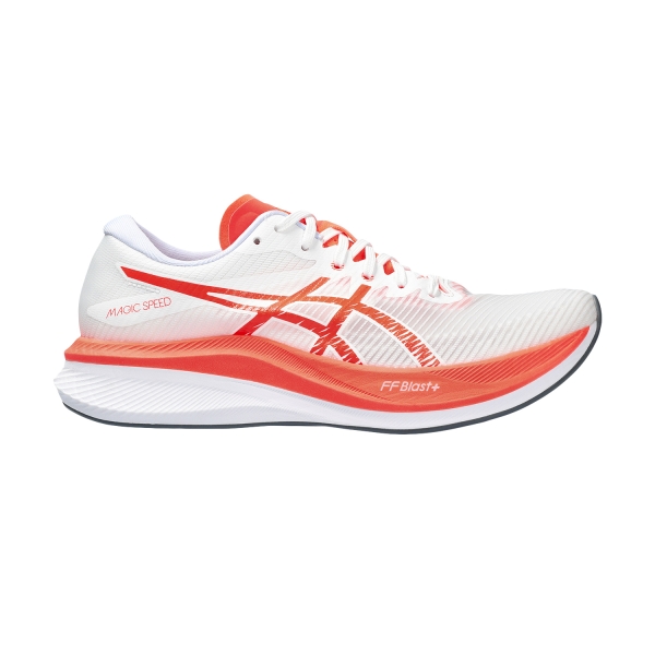 Women's Performance Running Shoes Asics Magic Speed 3  White/Sunrise Red 1012B652100