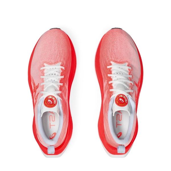 Asics Superblast Running Shoes - White/Sunrise Red