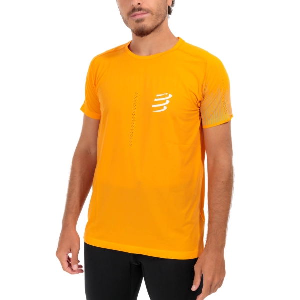 Camisetas Running Hombre Compressport Performance Camiseta  Autumn Glory/Hawaiian Ocean AM00127B4007