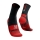 Compressport Pro Marathon Calze - Black/High Risk Red