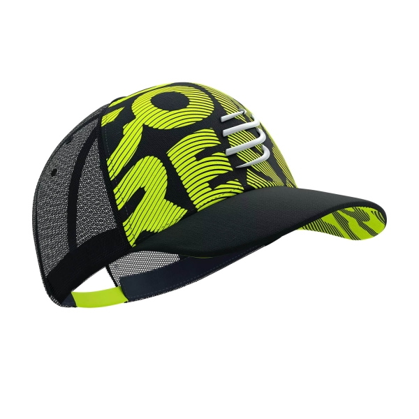 Cappellini e Visiere Compressport Trucker Cappello  Black/Fluo Yellow XHWU1569016