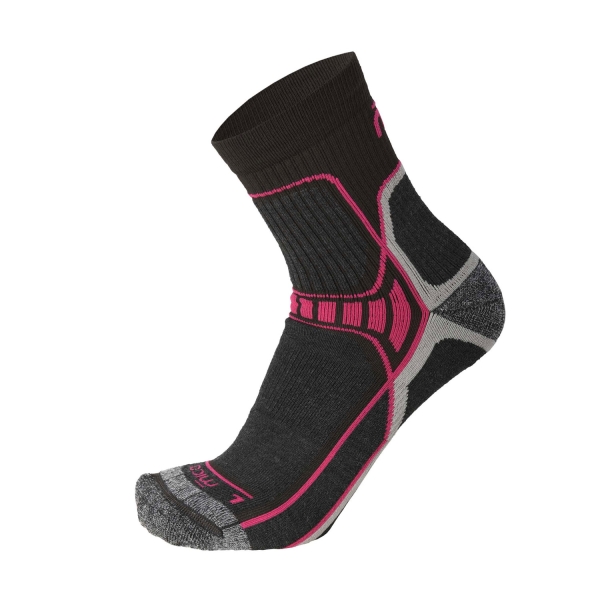 Running Socks Mico XPerformance Coolmax Light Weight Socks  Antracite/Fucsia CA 3071 403