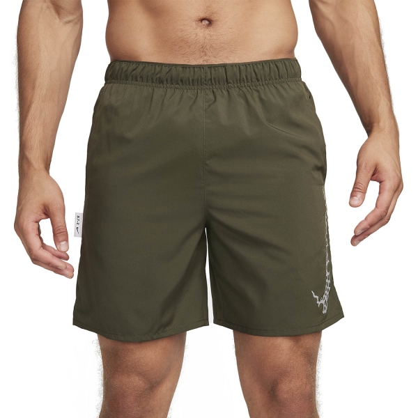 Pantaloncino Running Uomo Nike DriFIT Challenger Studio 72 7in Pantaloncini  Cargo Khaki/White FB8519325