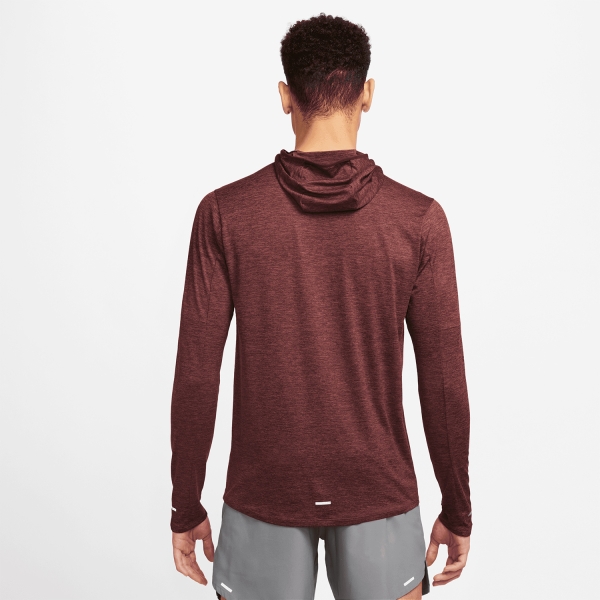 Nike Dri-FIT Element Maglia - Night Maroon/Cedar/Heather/Reflective Silver