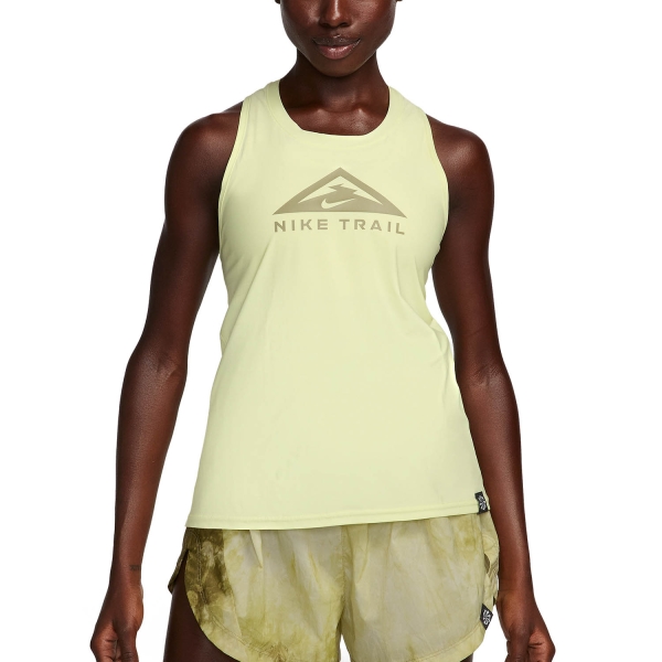Canotta Running Donna Nike DriFIT Logo Canotta  Luminous Green/Neutral Love DX1023331