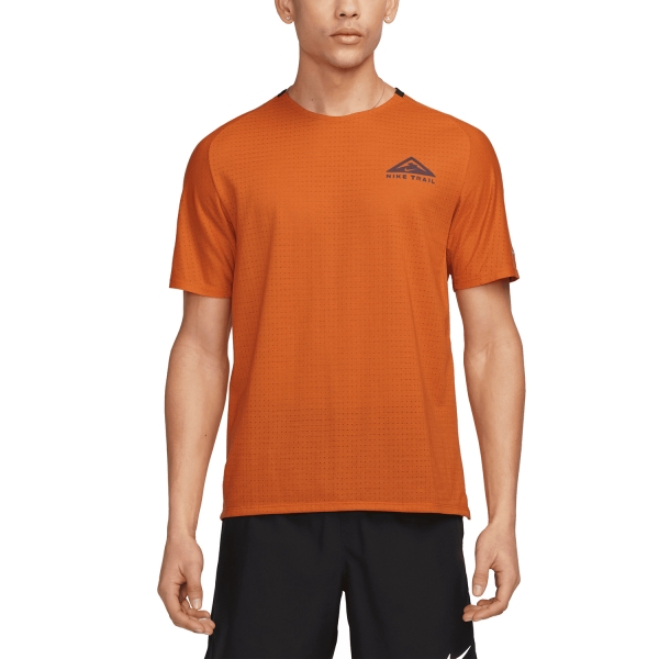 Maglietta Running Uomo Nike Nike DriFIT Solar Chase Maglietta  Campfire Orange/Night Maroon  Campfire Orange/Night Maroon 