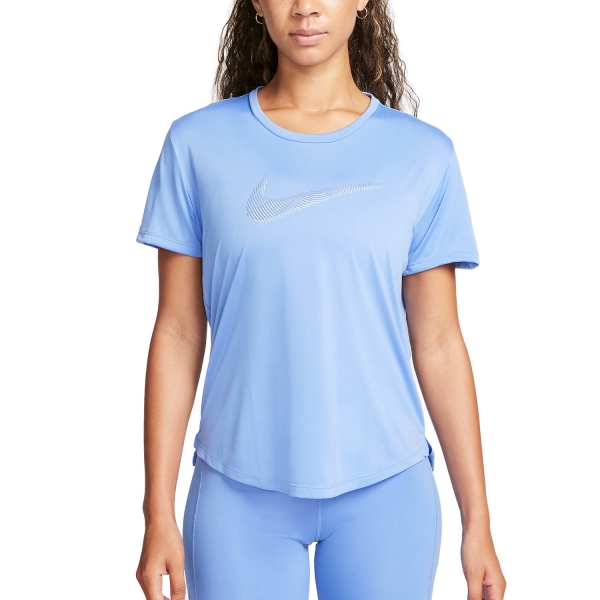 Camiseta Running Mujer Nike DriFIT Swoosh Camiseta  Polar/Diffused Blue FB4696450