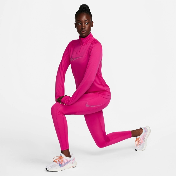 Nike Fast Swoosh 7/8 Tights - Fireberry/Purple Ink