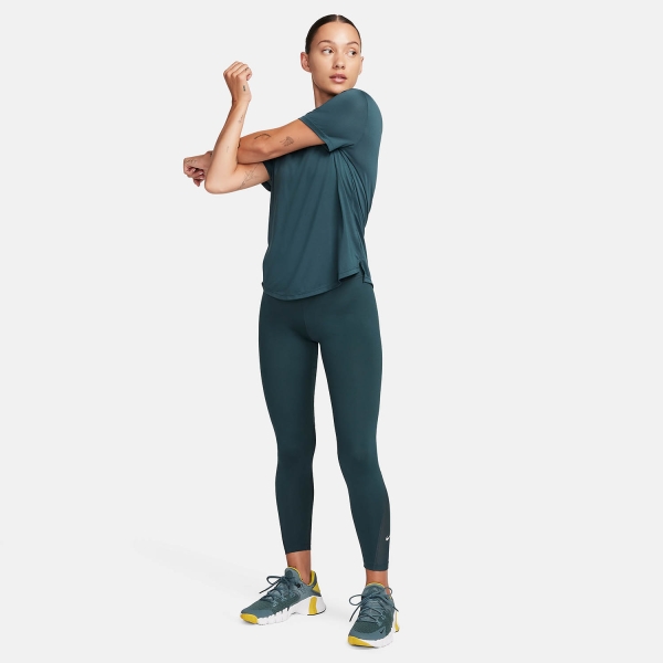 Nike One Mid Rise 7/8 Tights - Deep Jungle/White