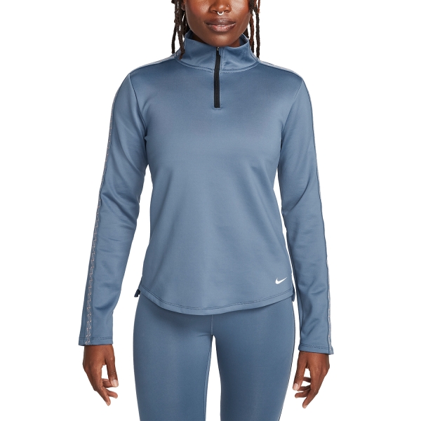 Camisa y Sudadera Fitness y Training Mujer Nike One ThermaFIT One Camisa  Diffused Blue/White FB5594491