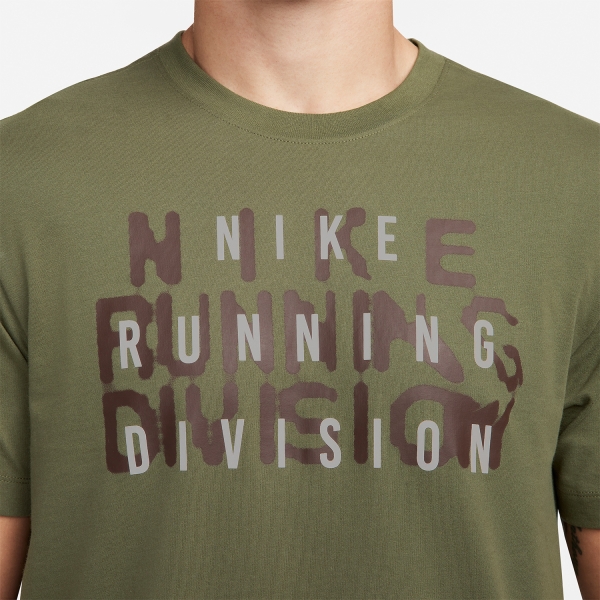 Nike Run Division T-Shirt - Medium Olive