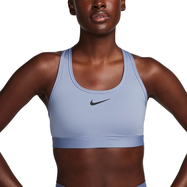 Women's Sports Bra Nike Nike Swoosh DriFIT Sports Bra  Ashen Slate/Black  Ashen Slate/Black 