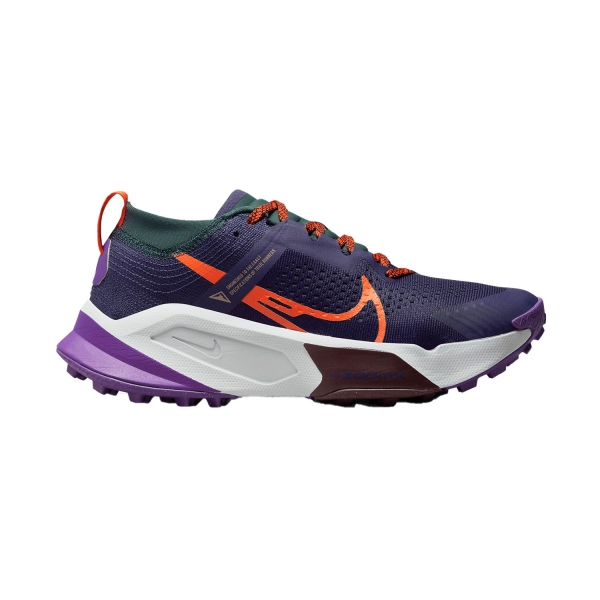 Women's Trail Running Shoes Nike ZoomX Zegama Trail  Purple Ink/Safety Orange/Deep Jungle DH0625500