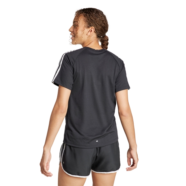 adidas 3S Own The Run T-Shirt - Black