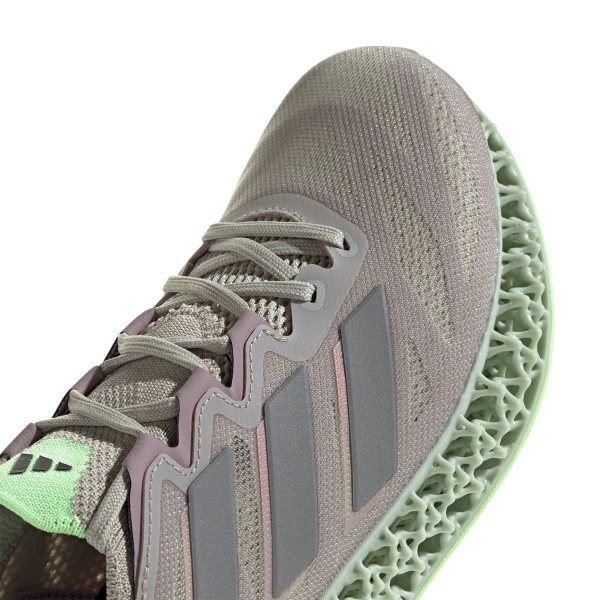 adidas 4DFWD 3 - Putty Grey/Metallic Silver/Green Spark