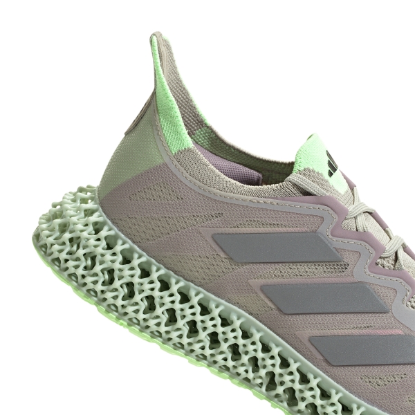 adidas 4DFWD 3 - Putty Grey/Metallic Silver/Green Spark