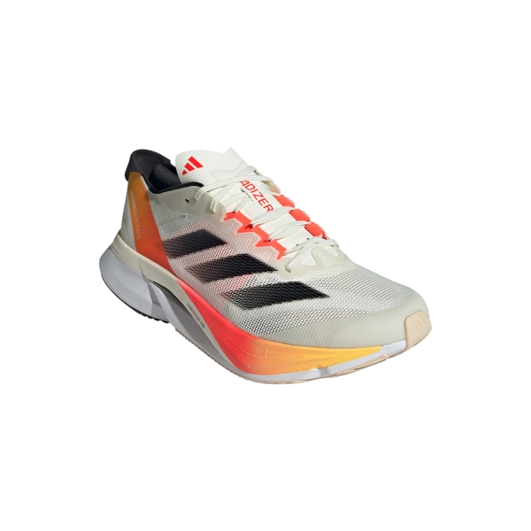 adidas adizero Boston 12 - Ivory/Core Black/Solar Red