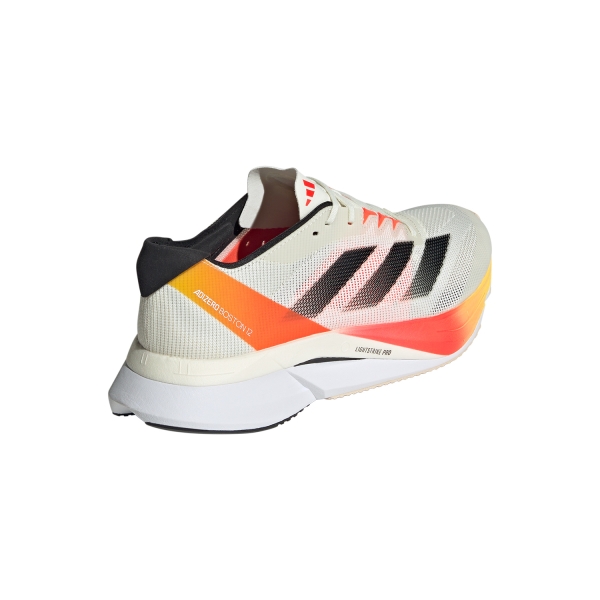 adidas adizero Boston 12 - Ivory/Core Black/Solar Red