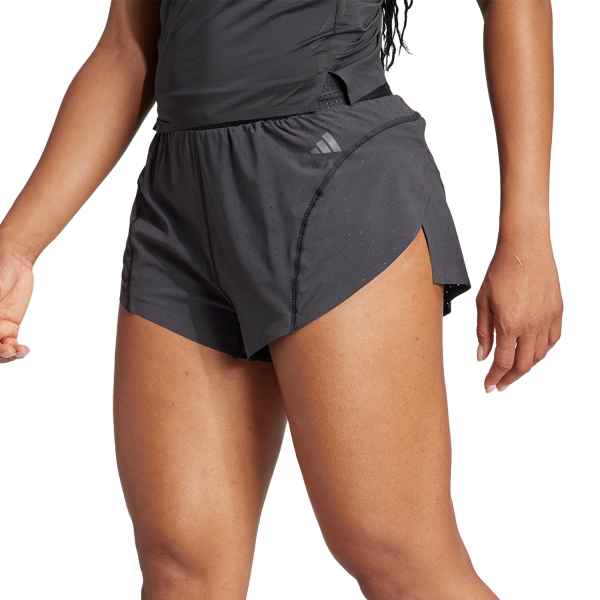 Women's Running Shorts adidas Adizero Split Logo 2in Shorts  Black IK9708