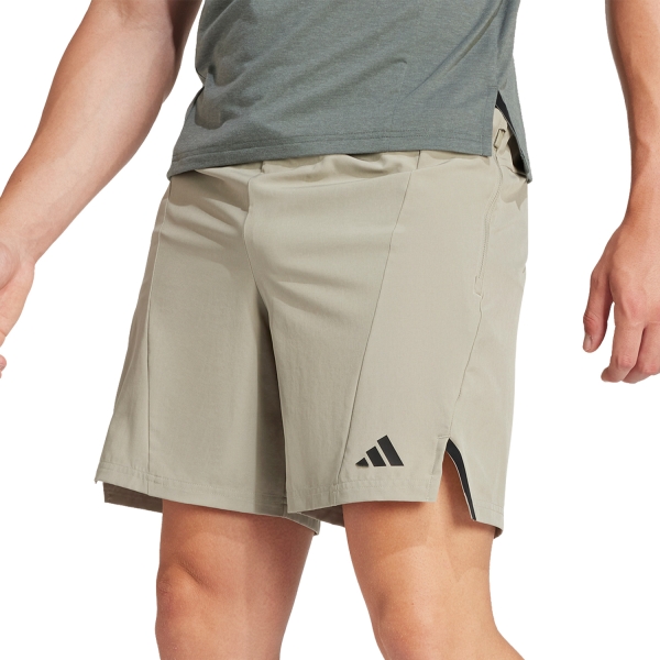 Pantalones Cortos Training Hombre adidas D4T AEROREADY 5in Shorts  Silver Pebble/Black IS38215in