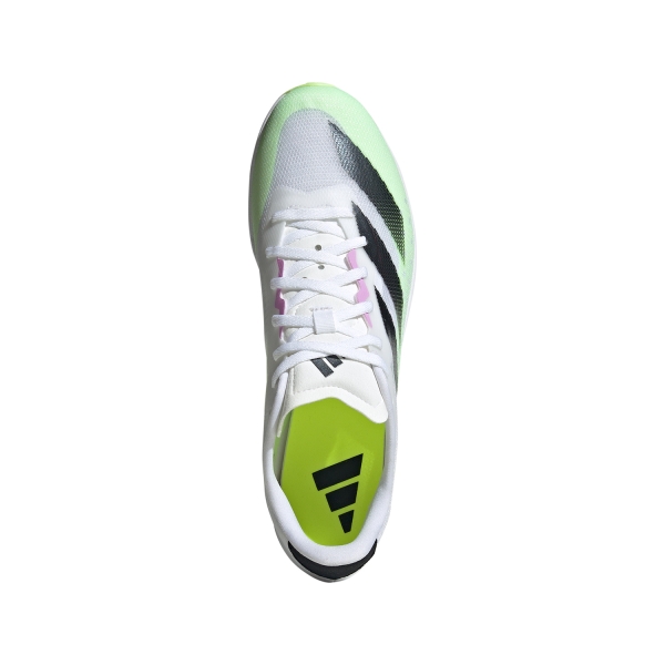 Adidas adizero Distancestar - Cloud White/Core Black/Green Spark