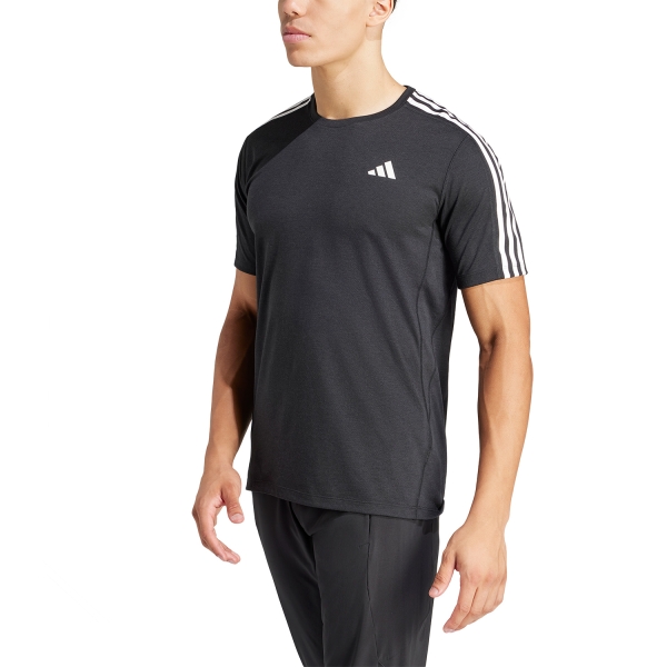 Maglietta Running Uomo adidas OTR 3S Logo Maglietta  Black IQ3834