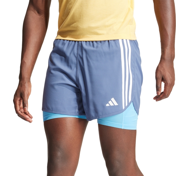 Men's Running Shorts adidas Own The Run 3S 2 in 1 5in Shorts  Preloved Ink IK4980