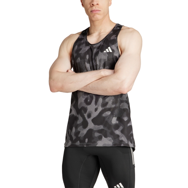 Men's Running Tank adidas Own The Run Performance TShirt  Grey Four/Grey Six/Carbon/Black IK4994
