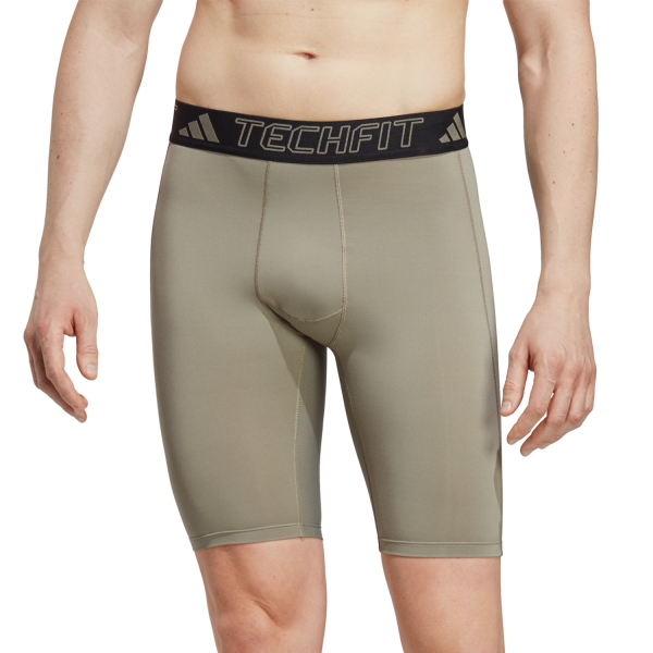 Men's Underwear Tights adidas TechFIT Short Tights  Silver Pebble IC2159