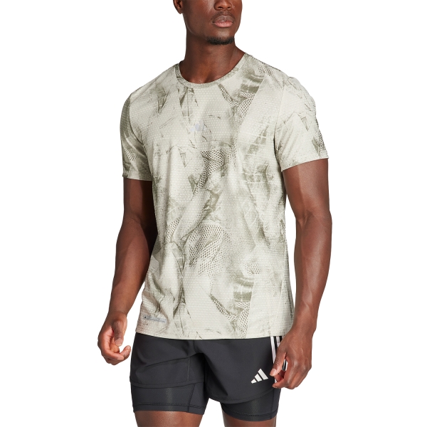 Men's Running T-Shirt adidas Ultimate HEAT.RDY TShirt  Putty Grey/Olive Strata IN0103