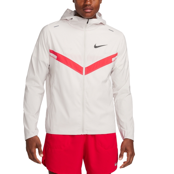 Men's Running Jacket Nike Repel Windrunner Ekiden Jacket  Light Bone/Track Red/Medium Ash FQ8016072