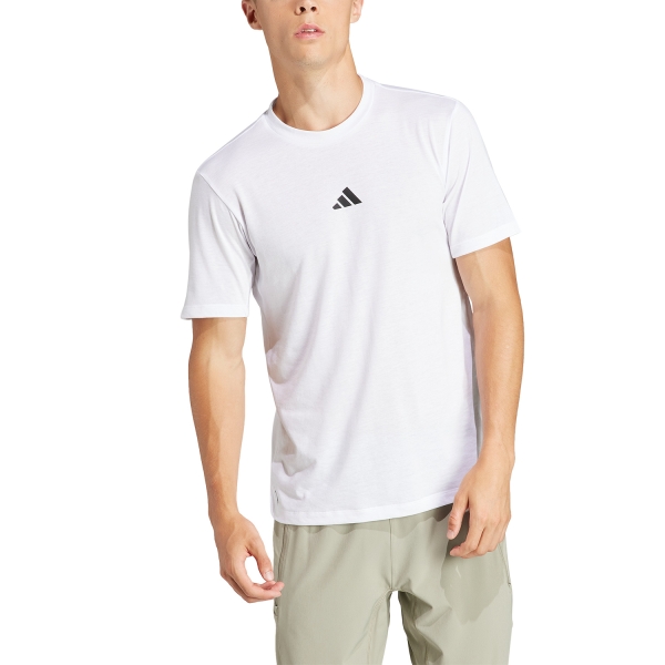 Camisetas Training Hombre adidas Workout Logo Camiseta  White/Black IT2125