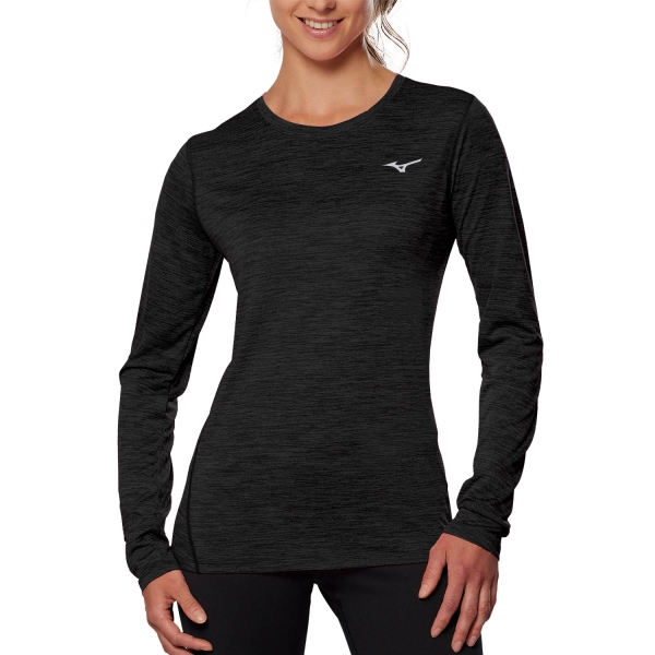 Women's Running Shirt Mizuno Impulse Core Shirt  Black J2GAA72209