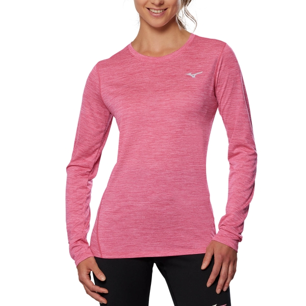 Women's Running Shirt Mizuno Impulse Core Shirt  Sangria Sunset J2GAA72261