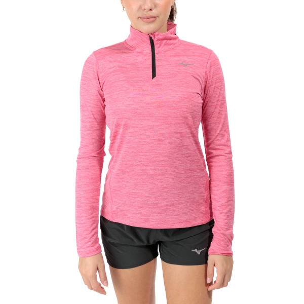 Women's Running Shirt Mizuno Impulse Core Shirt  Sangria Sunset J2GAA71661