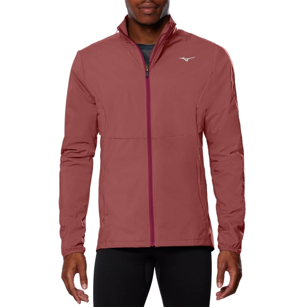 Men's Running Jacket Mizuno Premium Warm Jacket  Mineral Red J2GEA50260