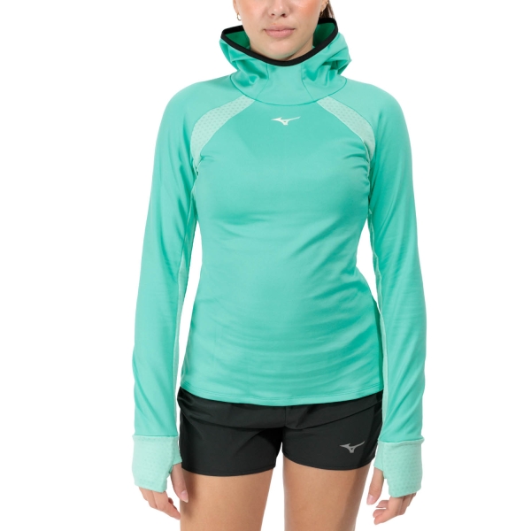 Women's Running Shirt Mizuno Mizuno Warmalite Shirt  Atlantis  Atlantis 